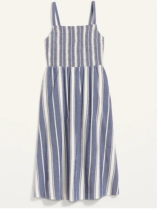 Old Navy Dresses & Skirts - Old Navy Blue and White Striped Midi Sundress